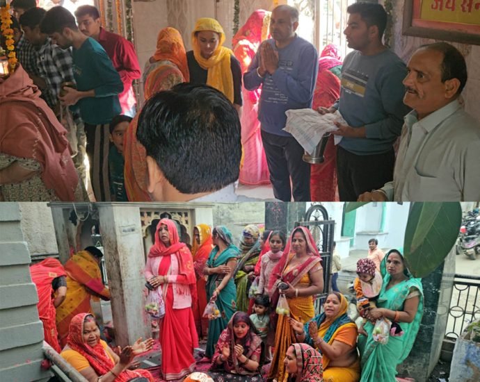 KOTPUTLI-BEHROR: महाशिवरात्रि पर्व: मंदिरों में लगी भक्तों की कतारें KOTPUTLI-BEHROR: महाशिवरात्रि पर्व: मंदिरों में लगी भक्तों की कतारें