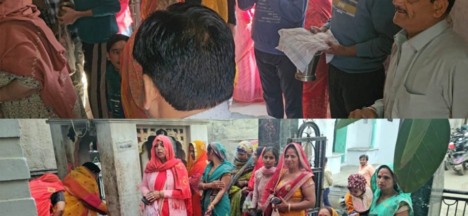 KOTPUTLI-BEHROR: महाशिवरात्रि पर्व: मंदिरों में लगी भक्तों की कतारें KOTPUTLI-BEHROR: महाशिवरात्रि पर्व: मंदिरों में लगी भक्तों की कतारें