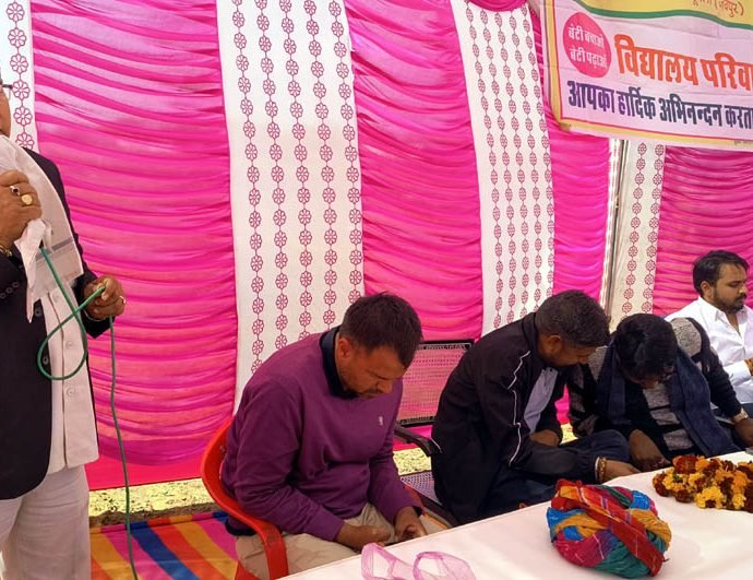 KOTPUTLI-BEHROR: पेजुका स्कूल में मां सरस्वती की मूर्ति स्थापित KOTPUTLI-BEHROR: पेजुका स्कूल में मां सरस्वती की मूर्ति स्थापित