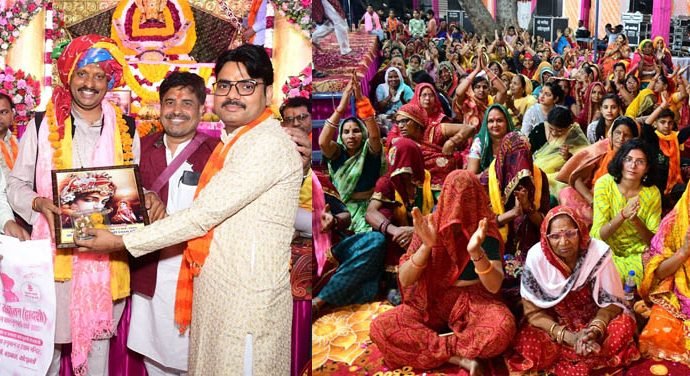 KOTPUTLI-BEHROR: भक्तिमय संकीर्तन से गूंजा हनुमान-श्याम मंदिर KOTPUTLI-BEHROR: भक्तिमय संकीर्तन से गूंजा हनुमान-श्याम मंदिर