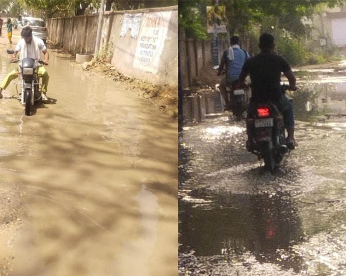 KOTPUTLI-BEHROR: गंदे पानी में डूबा रास्ता, राहगीरों की दुश्वारियां बढ़ी KOTPUTLI-BEHROR: गंदे पानी में डूबा रास्ता, राहगीरों की दुश्वारियां बढ़ी