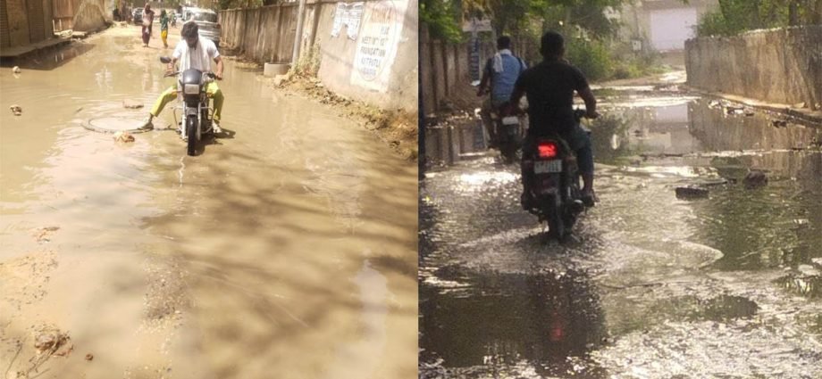 KOTPUTLI-BEHROR: गंदे पानी में डूबा रास्ता, राहगीरों की दुश्वारियां बढ़ी KOTPUTLI-BEHROR: गंदे पानी में डूबा रास्ता, राहगीरों की दुश्वारियां बढ़ी