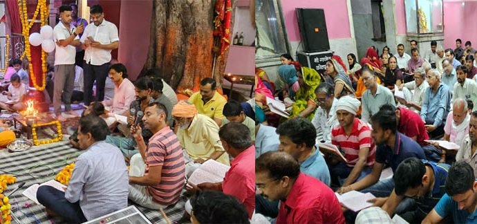 KOTPUTLI-BEHROR: मंदिर में गूंजे जयकारे, जवानों को समर्पित सुंदरकांड पाठ