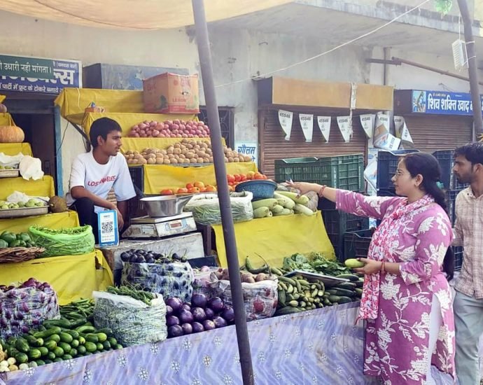 KOTPUTLI-BEHROR: फलों-सब्जियों की दुकानों पर औचक निरीक्षण, लिए नमूने KOTPUTLI-BEHROR: फलों-सब्जियों की दुकानों पर औचक निरीक्षण, लिए नमूने