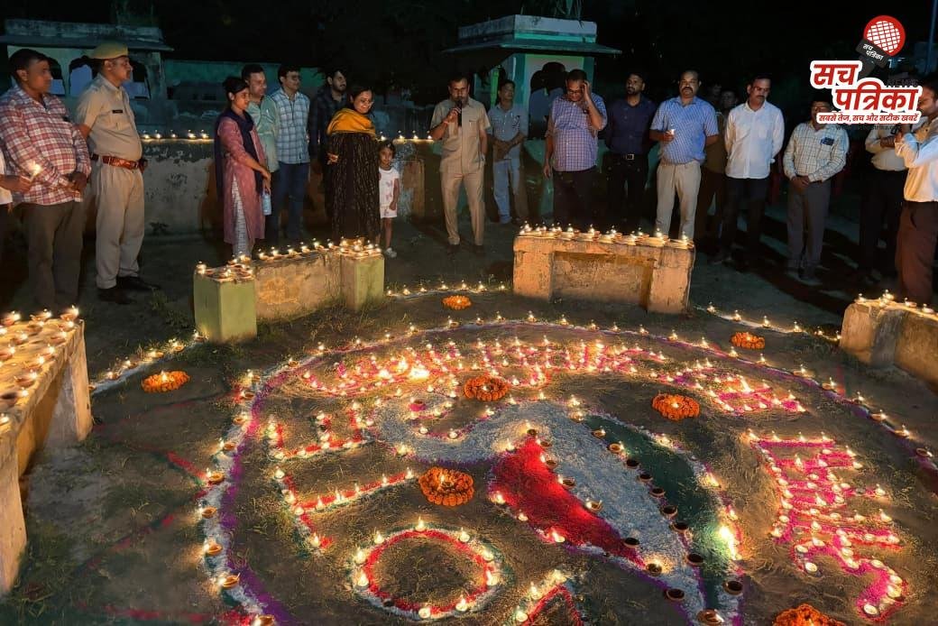 कोटपूतली के गंगा सागर तालाब पर दीपोत्सव से गूंजा शत-प्रतिशत मतदान का संदेश