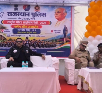 नशा मुक्त भारत के संदेश के साथ दिल्ली से एकता नगर जा रही बाइक रैली पहुंची बहरोड़